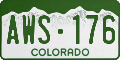 CO license plate AWS176