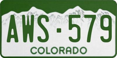CO license plate AWS579