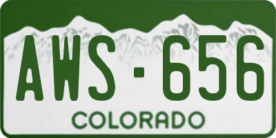CO license plate AWS656