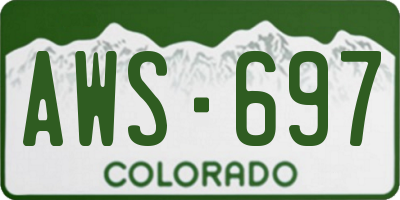 CO license plate AWS697