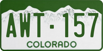 CO license plate AWT157
