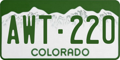 CO license plate AWT220