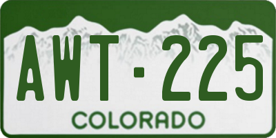 CO license plate AWT225