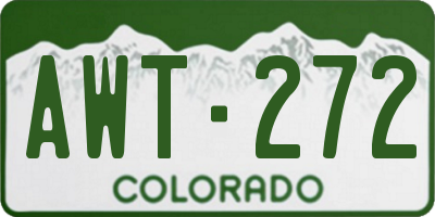 CO license plate AWT272
