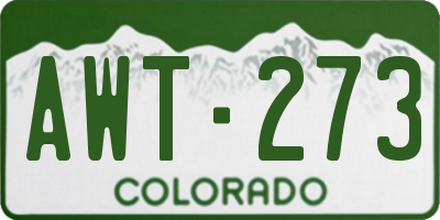 CO license plate AWT273