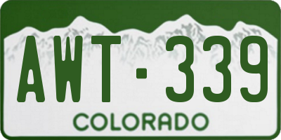 CO license plate AWT339