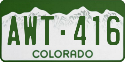CO license plate AWT416