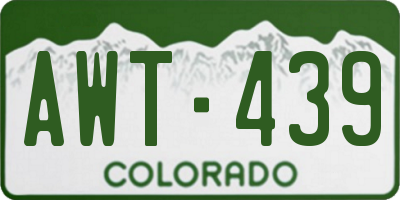 CO license plate AWT439