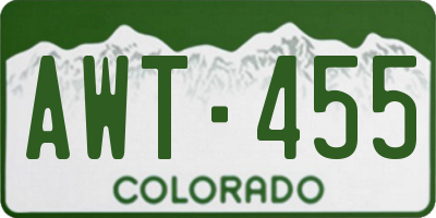 CO license plate AWT455