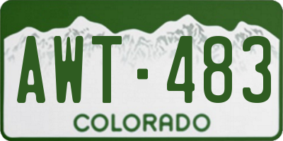 CO license plate AWT483