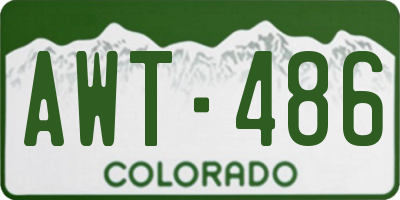 CO license plate AWT486