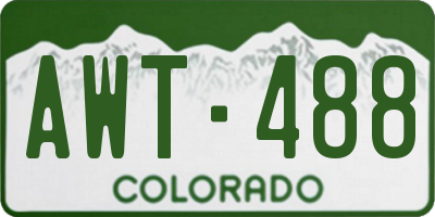 CO license plate AWT488