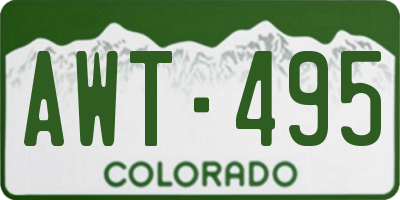 CO license plate AWT495