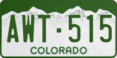 CO license plate AWT515