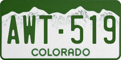 CO license plate AWT519
