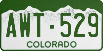 CO license plate AWT529