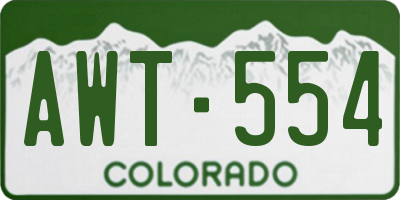 CO license plate AWT554