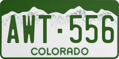 CO license plate AWT556