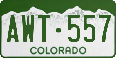 CO license plate AWT557