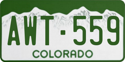 CO license plate AWT559