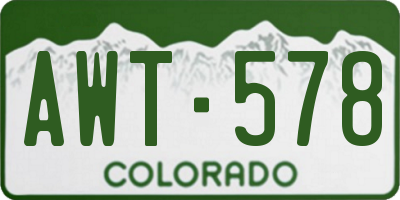 CO license plate AWT578