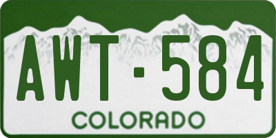 CO license plate AWT584
