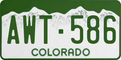 CO license plate AWT586