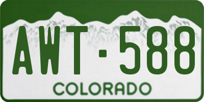 CO license plate AWT588