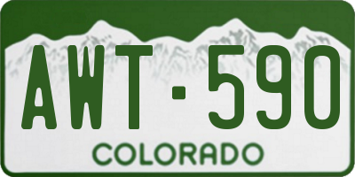 CO license plate AWT590