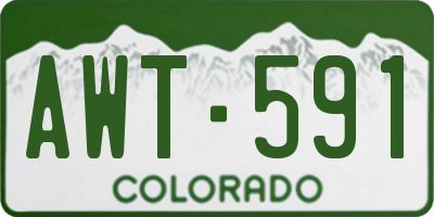 CO license plate AWT591