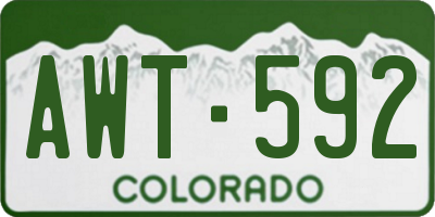 CO license plate AWT592