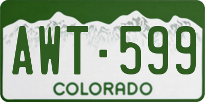 CO license plate AWT599