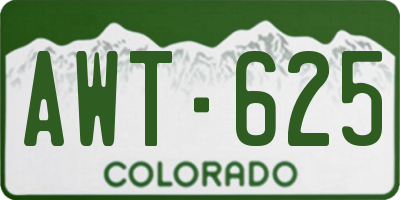 CO license plate AWT625