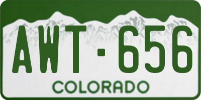 CO license plate AWT656