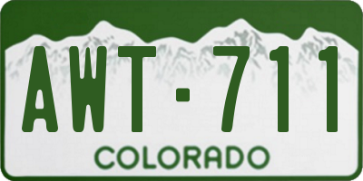 CO license plate AWT711