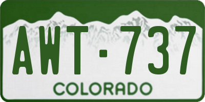 CO license plate AWT737