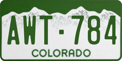 CO license plate AWT784