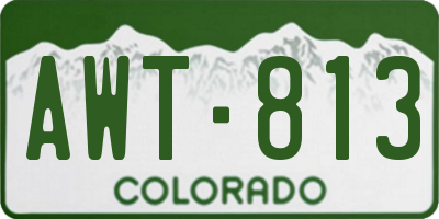 CO license plate AWT813
