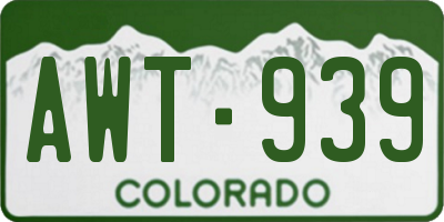 CO license plate AWT939