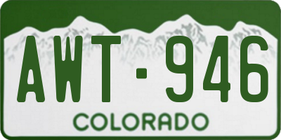 CO license plate AWT946