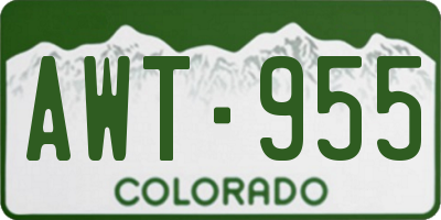 CO license plate AWT955