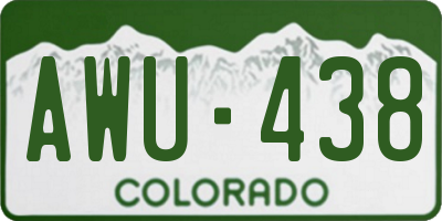 CO license plate AWU438