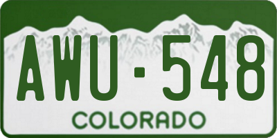 CO license plate AWU548