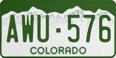 CO license plate AWU576