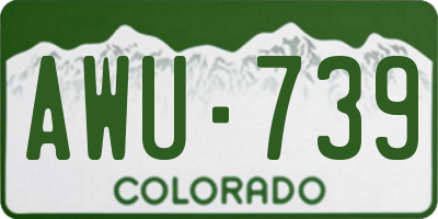 CO license plate AWU739