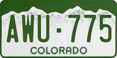 CO license plate AWU775