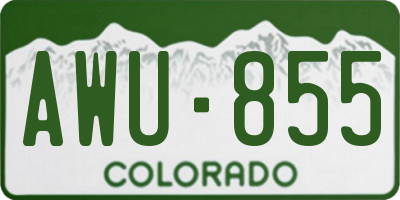 CO license plate AWU855