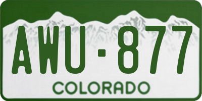 CO license plate AWU877