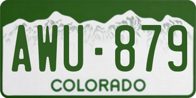 CO license plate AWU879