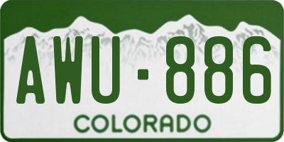 CO license plate AWU886
